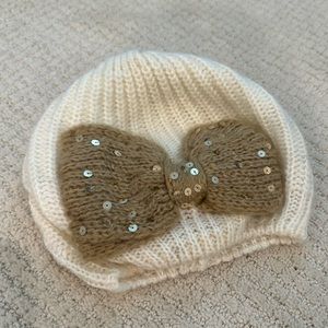 Betsey Johnson Sequin Bow Hat